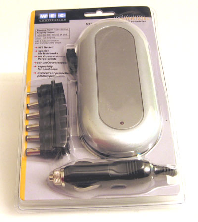 Car power adapter for notebooks -- max.3,5A 