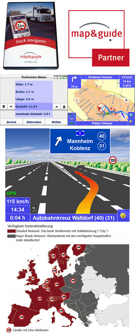 PTV TruckNavigator 10.5 (Europe incl. East-Europe, Speech, TMC) [PDA/PC <b>UPDATE-VERSION</b>]